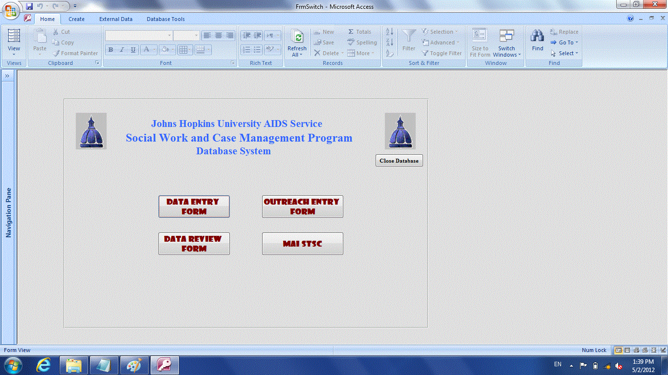 Johns Hopkins Adult HIV Ryan White Data System